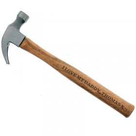 Hammer with Personalised Wooden Handle - Bold Text